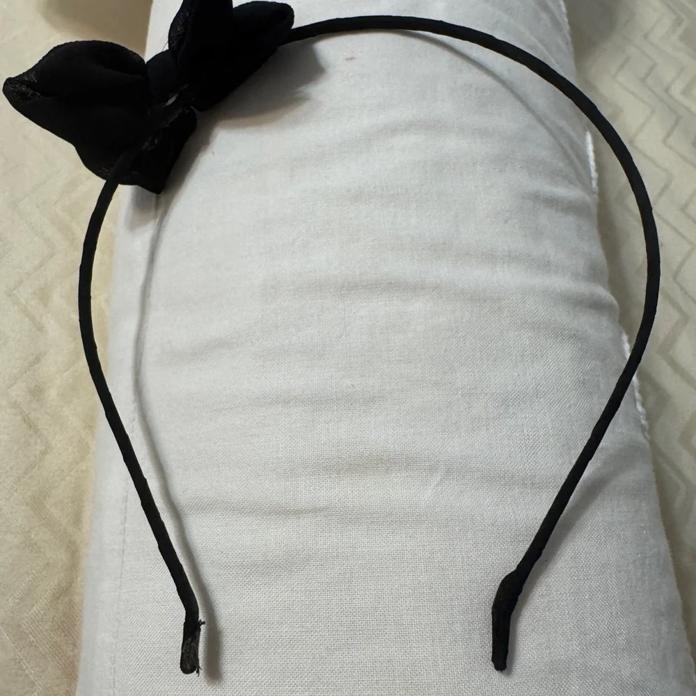 Elegant Black Bow chiffon fabric Headband - Picture 7 of 7